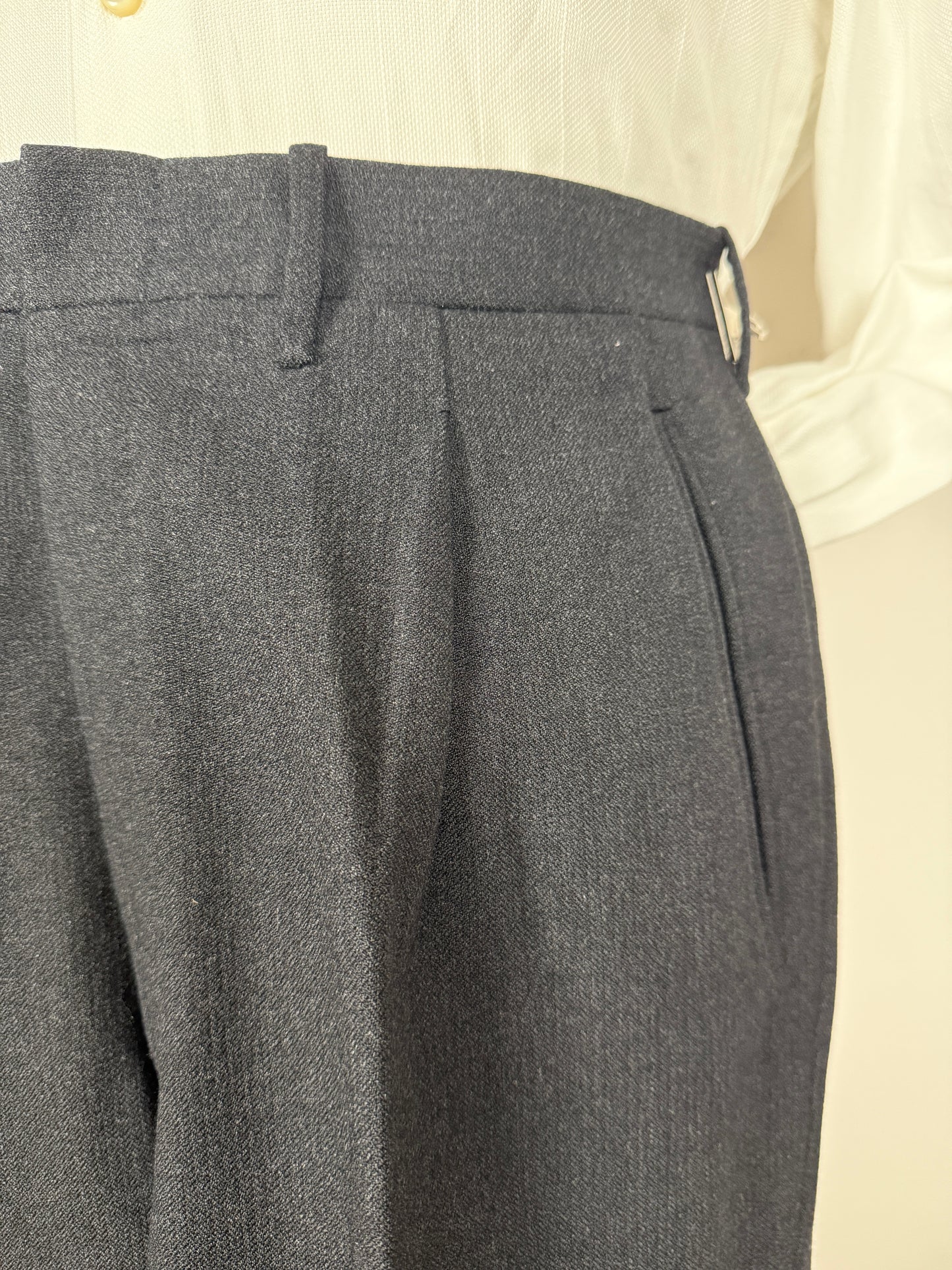 Pantaloni sartoriali anni ‘60 flanella pesante antracite - tg. 48/50