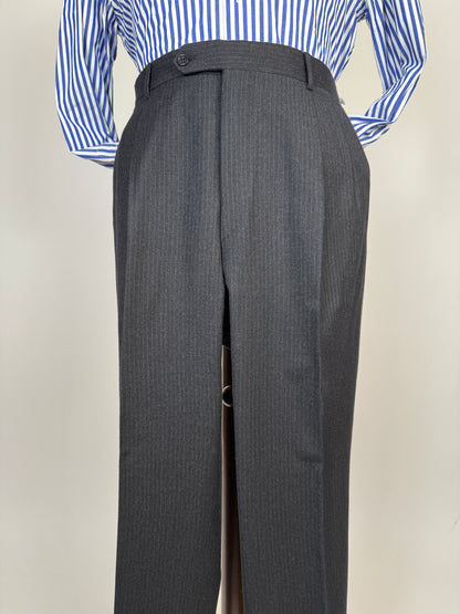 Completo Burberry flanella grigio antracite gessato - tg. 50