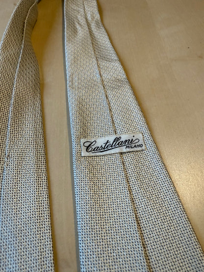 Cravatta anni ‘60 in grenadine di seta color ecru