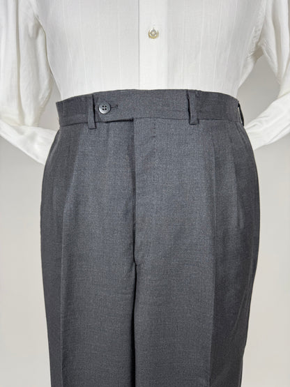 Pantaloni anni '80 flanella pettinata antracite - tg. 48/50