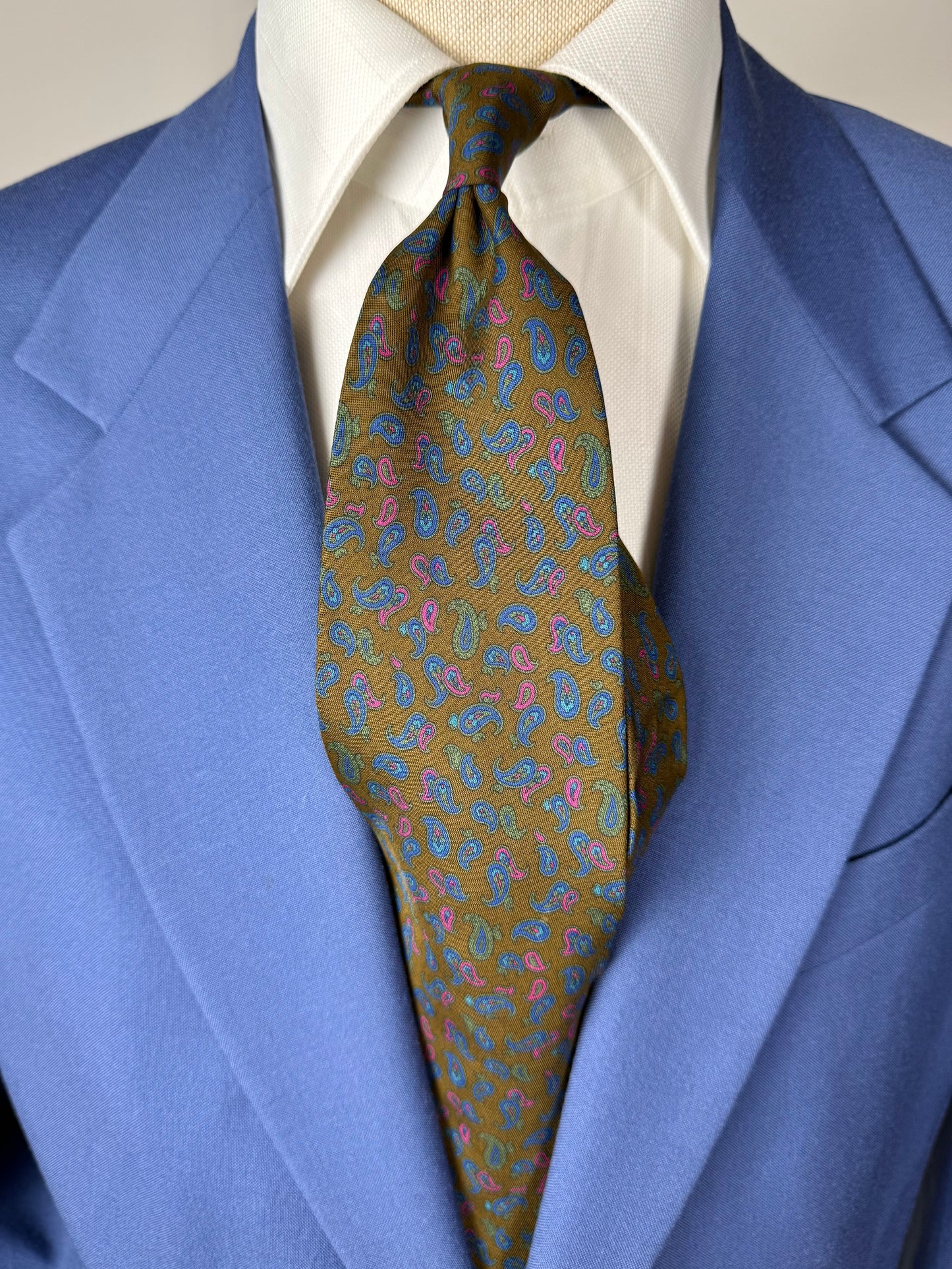 Cravatta Armani vintage paisley cachi