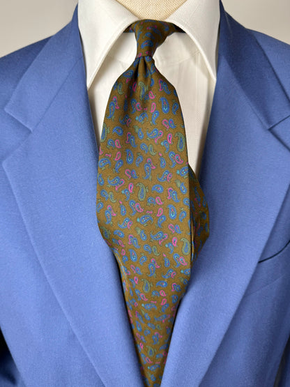 Cravatta Armani vintage paisley cachi