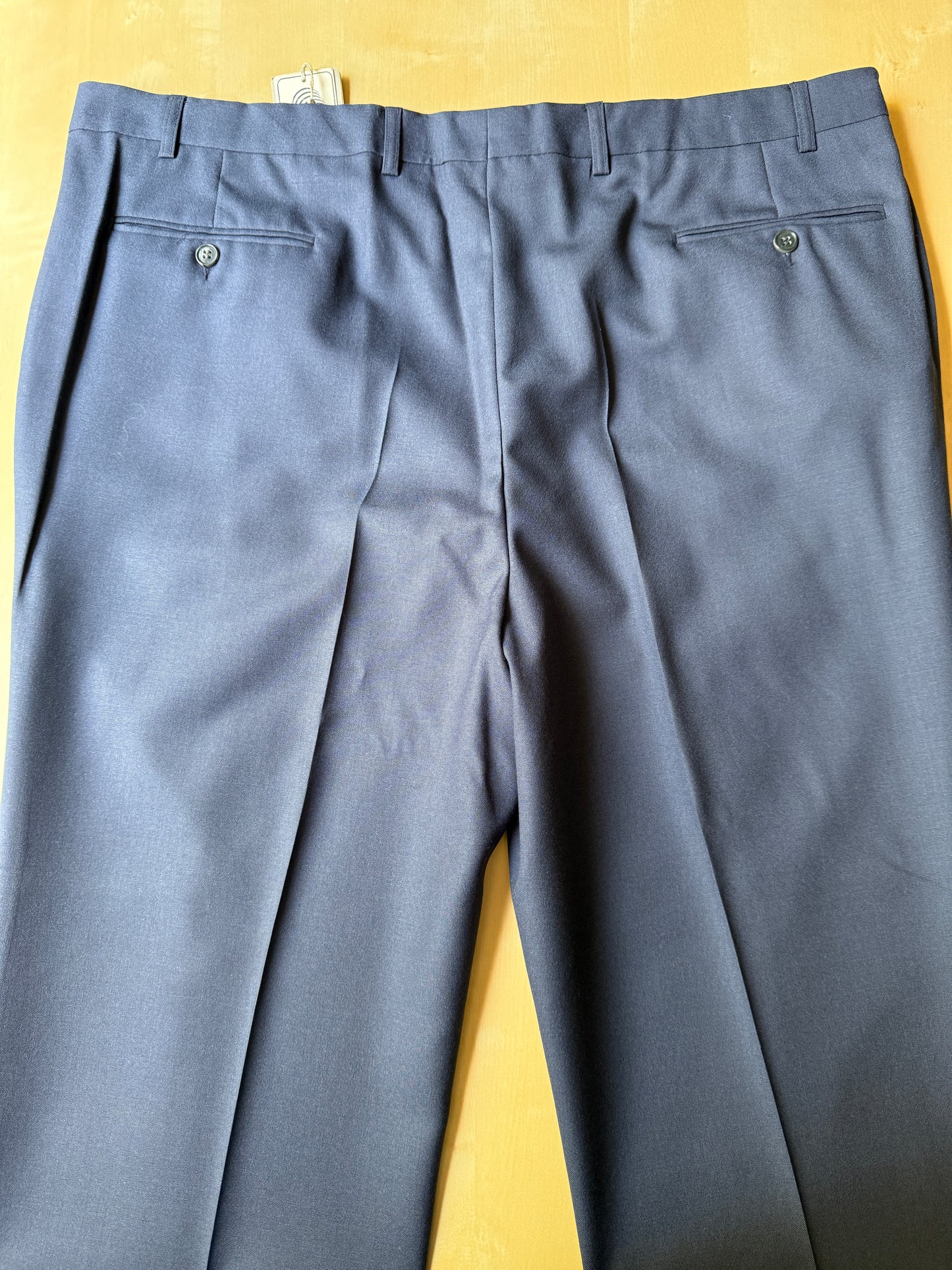 Pantalone anni ‘90 in fresco lana blu (NOS) - tg. 58/60