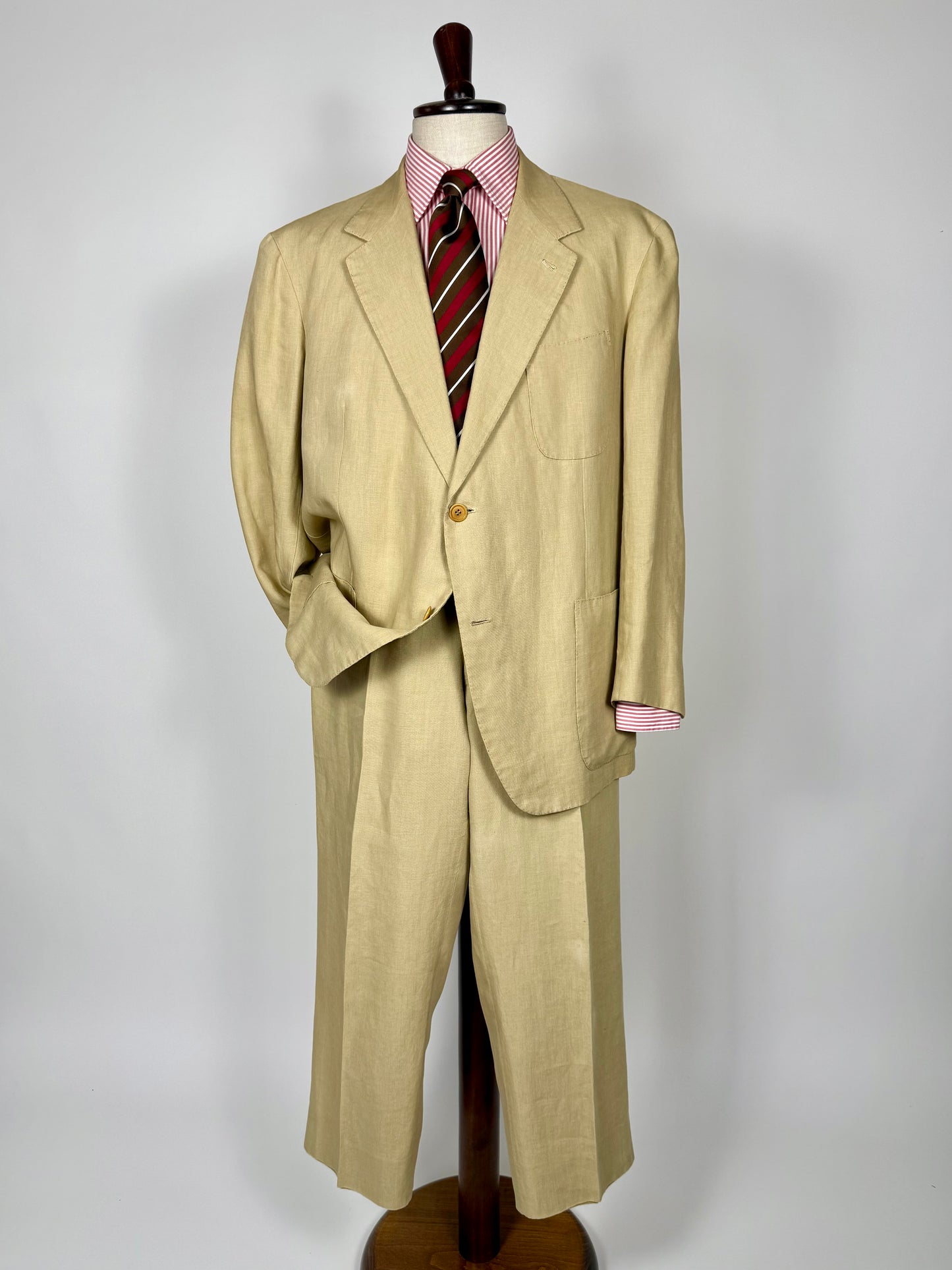 Completo sartoriale A. Graneri lino beige - tg. 60/62