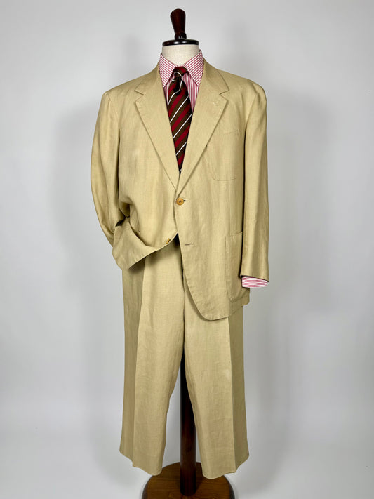 Completo sartoriale A. Graneri lino beige - tg. 60/62