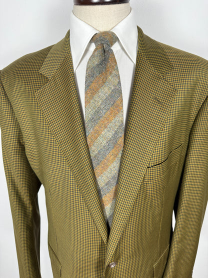 Giacca anni ‘80 flanella pied-de-poule verde - tg. 54