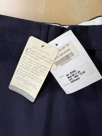 Pantaloni anni ‘90 flanella blu notte (NOS) - tg. 48/50