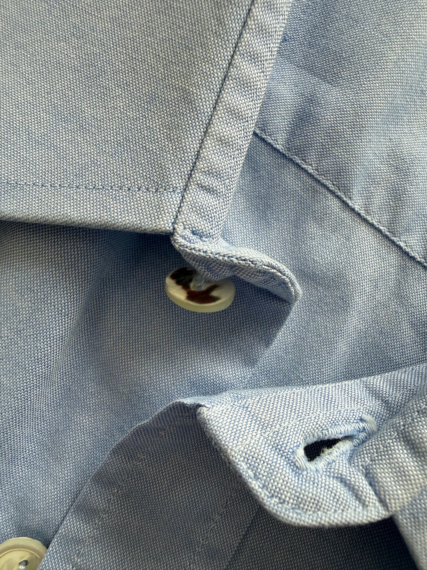 Camicia sartoriale anni ‘70/‘80 Oxford azzurro - M/L collo 42