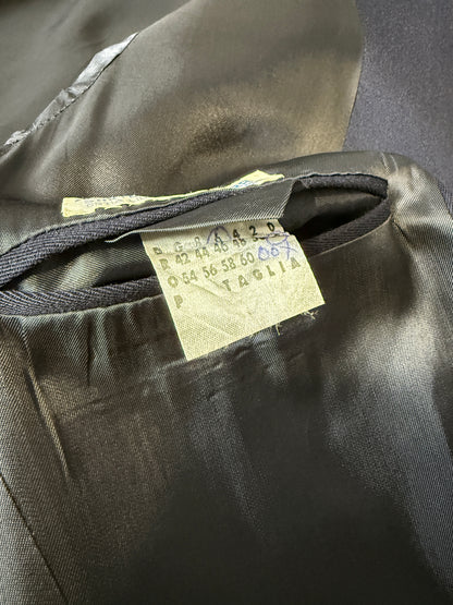 Soprabito anni ‘70 in lana pettinata blu - tg. 48-50