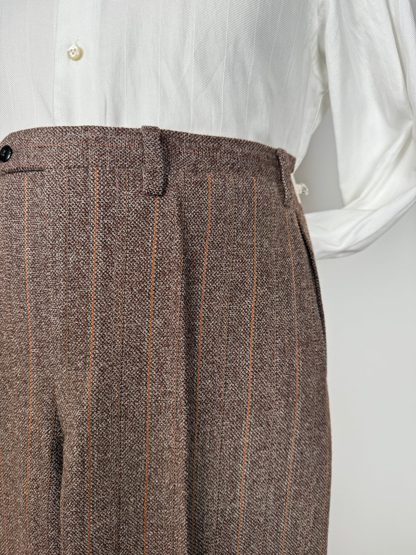 Completo anni ‘70 tweed marrone - tg. 50