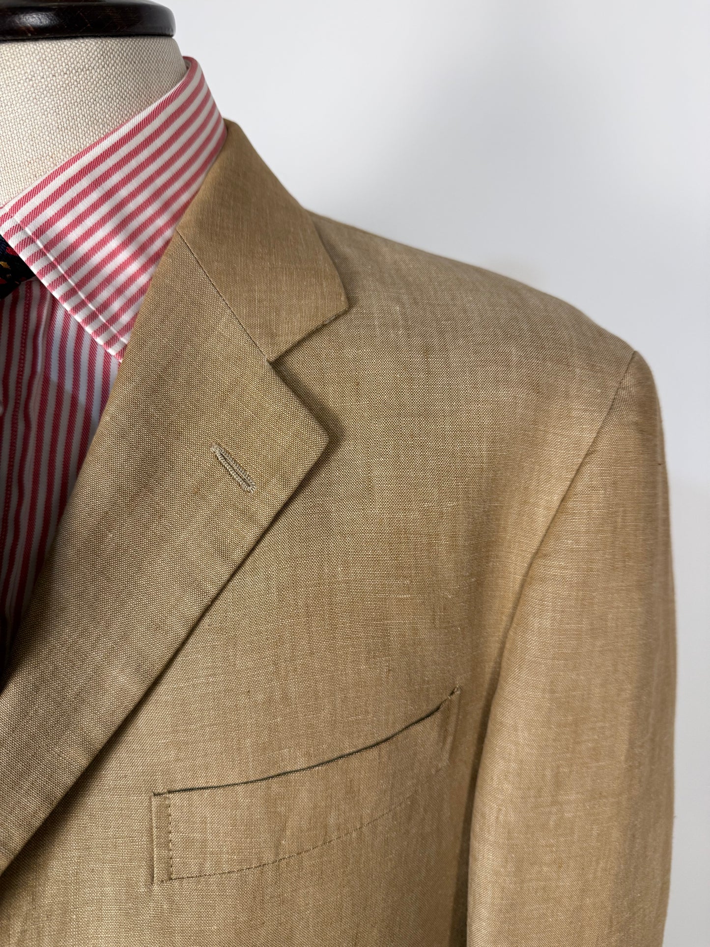 Completo in lino sabbia anni '90 - tg. 50 drop 7