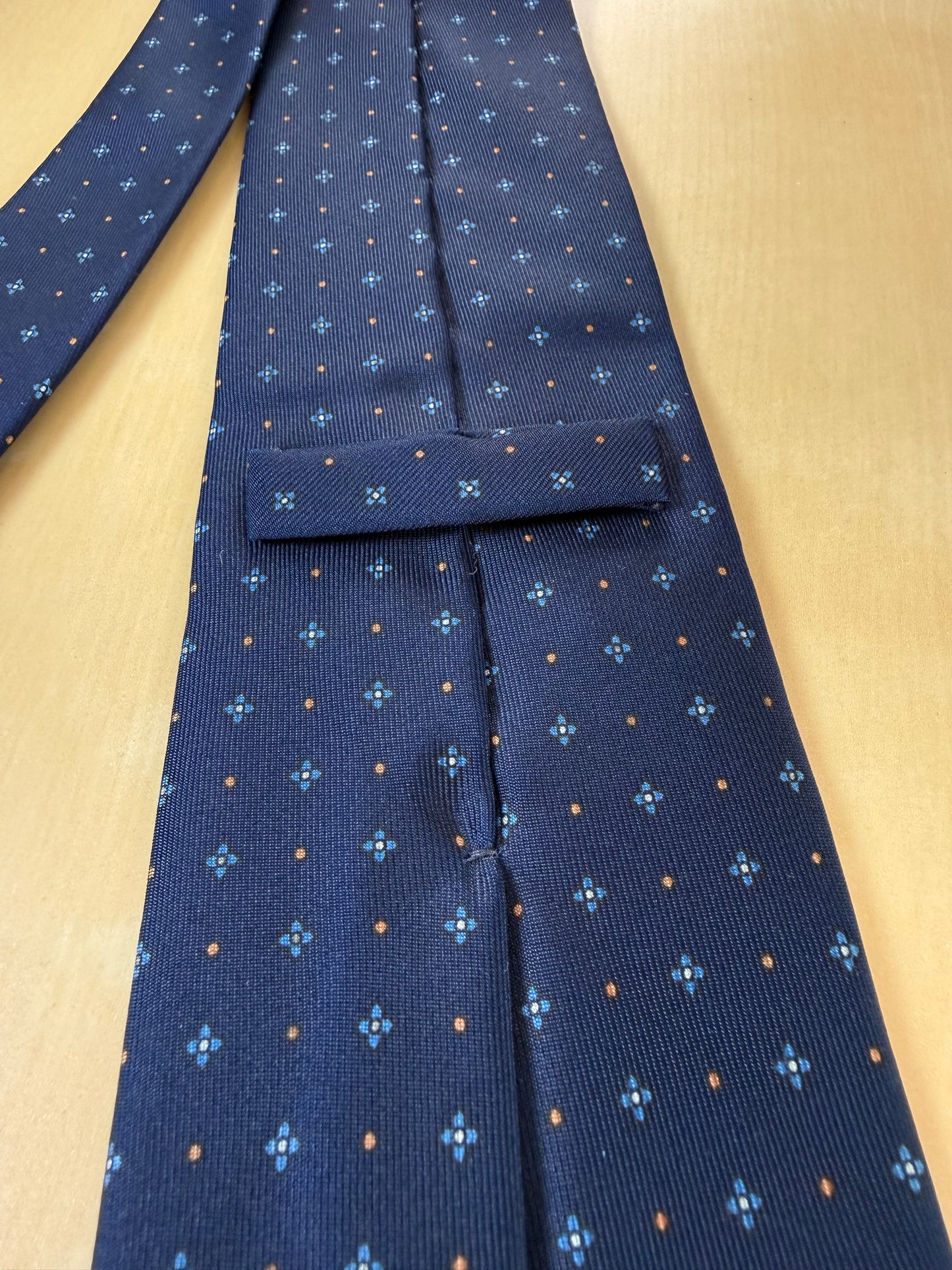Cravatta Marinella blu micro fantasia