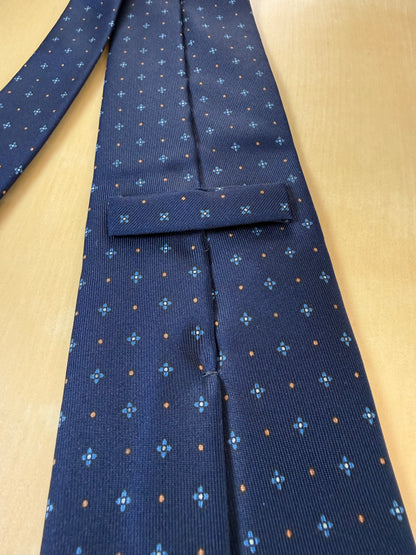 Cravatta Marinella blu micro fantasia