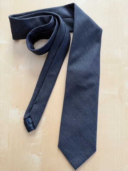 Cravatta napoletana in lana herringbone