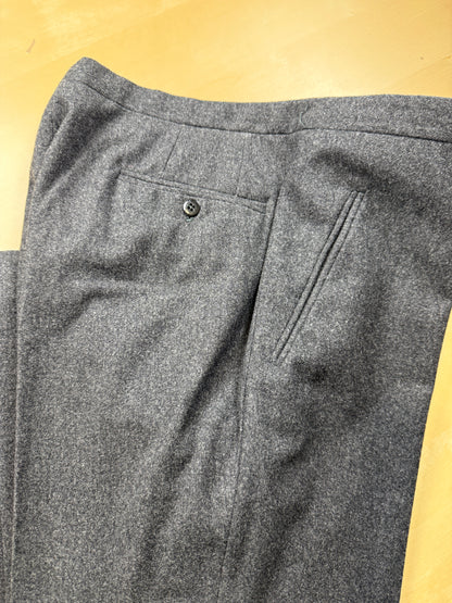 Pantaloni sartoriali anni ‘60/‘70 flanella antracite - tg. 50/52