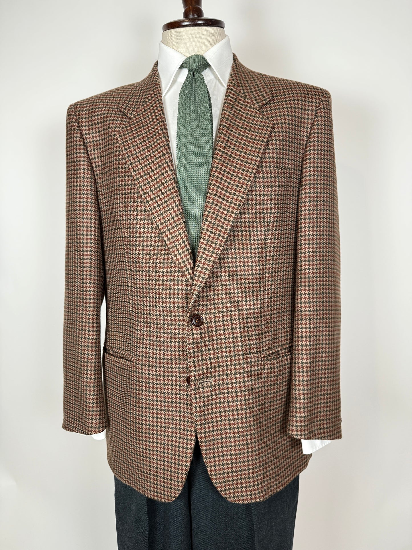 Giacca anni ‘80 pied-de-poule in lana e cashmere - tg. 52