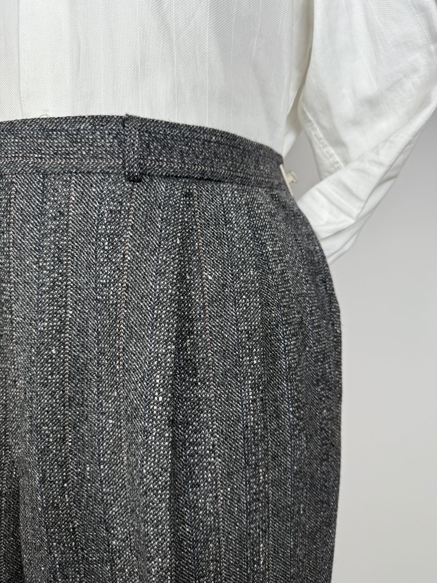 Completo anni ‘70/‘80 tweed lana e seta - tg. 52/54