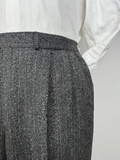 Completo anni ‘70/‘80 tweed lana e seta - tg. 52/54