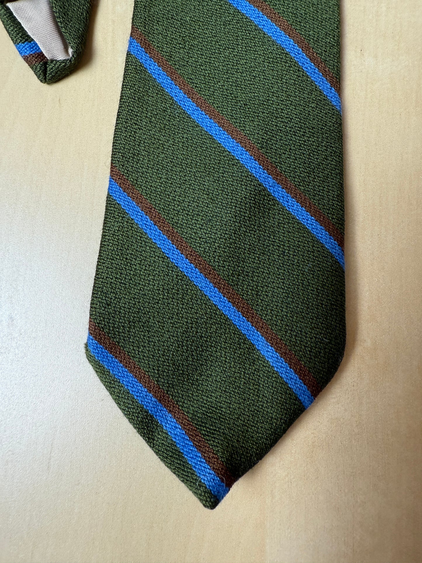 Cravatta righe in lana e cotone