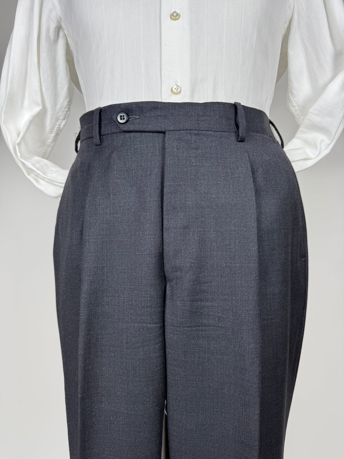 Pantaloni Burberry flanella pettinata antracite - tg. 50