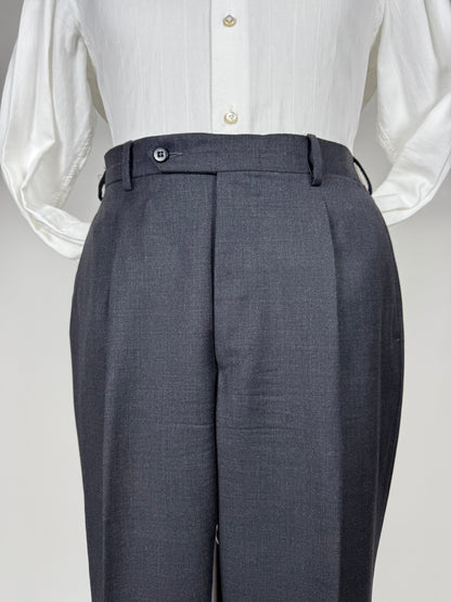 Pantaloni Burberry flanella pettinata antracite - tg. 50