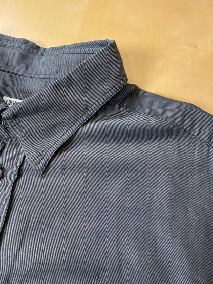 Camicia Armani Collezioni twill blu - L/XL collo 44