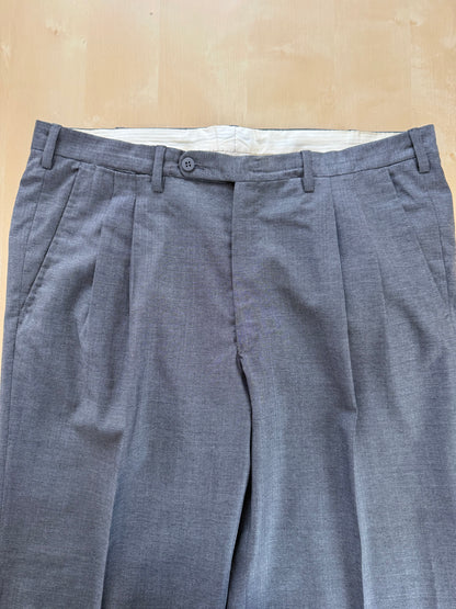 Pantaloni sartoriali fresco lana trama herringbone - tg. 52