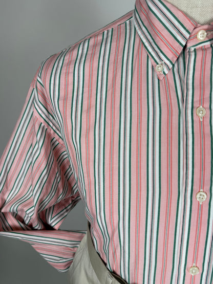 Camicia Ralph Lauren righe rosa verdi -  L collo 42