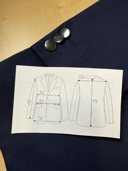 Blazer Trussardi anni ‘90 flanella blu - tg. 48/50