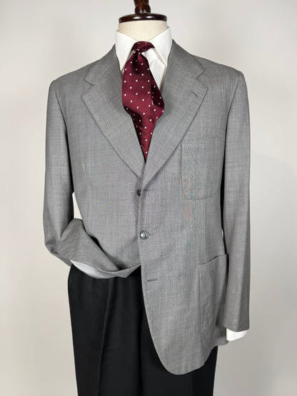 Giacca sartoriale anni '70 in grisaglia pettinata - tg. 50