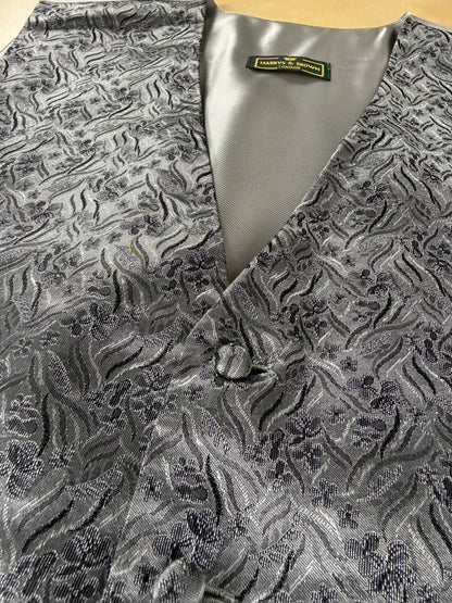 Panciotto in seta jacquard argento - tg. 54