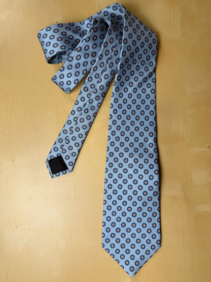 Cravatta Etro azzurra medaglioni