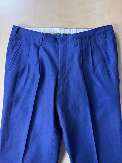 Completo sartoriale F. Di Marco lino irlandese blu (doppio pantalone) - tg. 52 corta