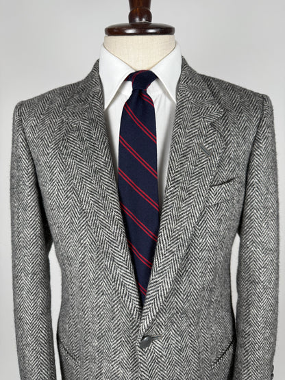 Giacca sportiva anni ‘70 herringbone lana e alpaca - tg. 44/46