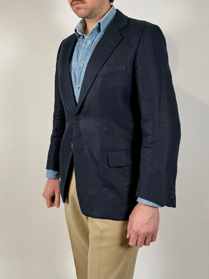 Giacca sartoriale in lino con fodera in seta - tg. 48/50