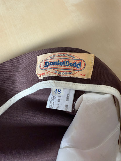 Pantaloni anni ‘80 twill pettinato marrone cacao (NOS) - tg. 48