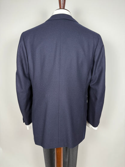 Giacca sartoriale anni ‘80 in flanella blu - tg. 50