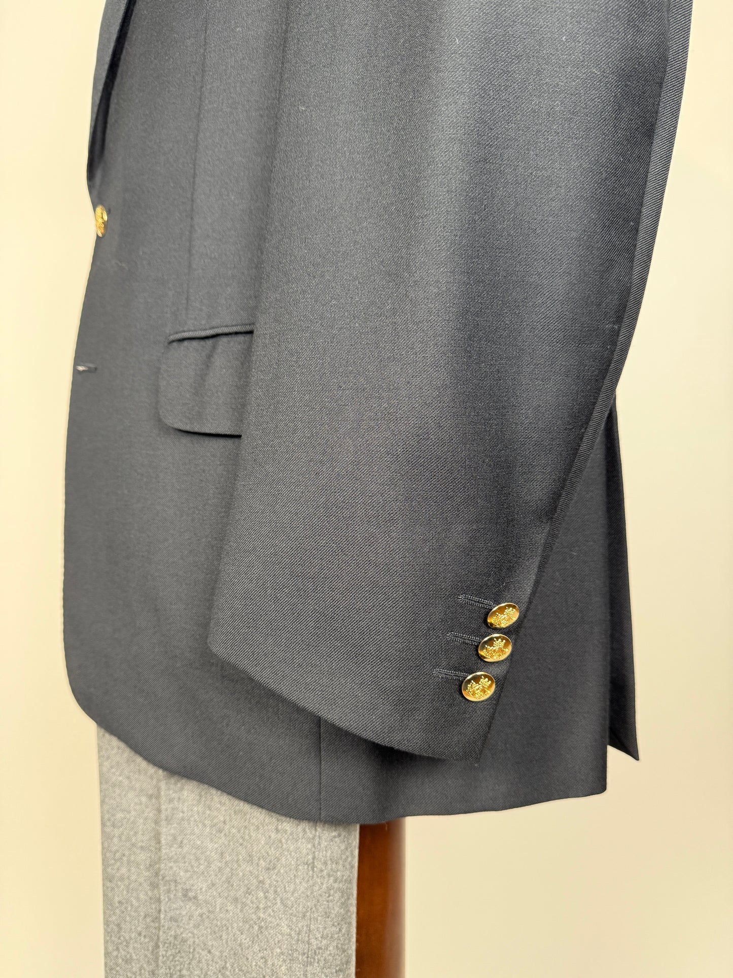 Blazer navy anni ‘80 in flanella - tg. 54