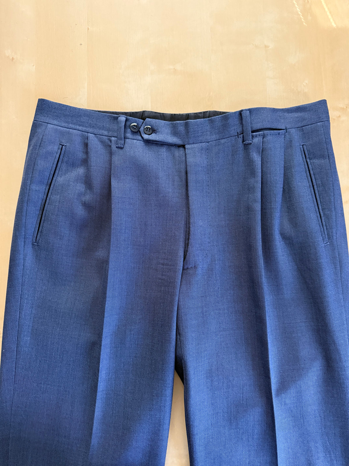 Pantaloni sartoriali grisaglia blu - tg. 52 corta