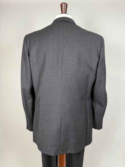Completo doppiopetto anni ‘70/‘80 flanella antracite - tg. 52
