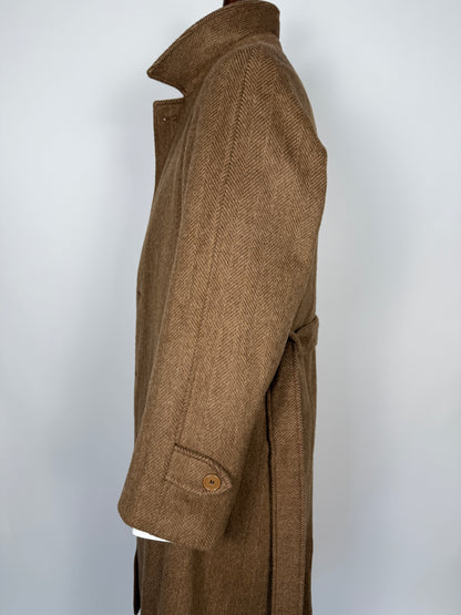 Cappotto raglan anni ‘70/‘80 marrone spigato - tg. 44-48