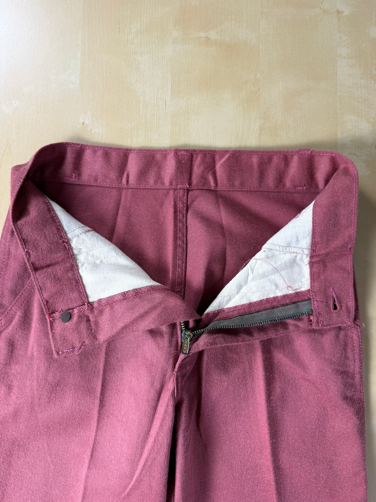 Jeans Rifle anni '70 rosa corallo a zampa (NOS) - tg. 36/38 (XXS)