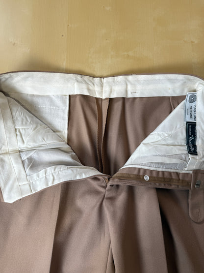 Pantaloni anni ‘70/‘80 in flanella beige (NOS) - tg. 50