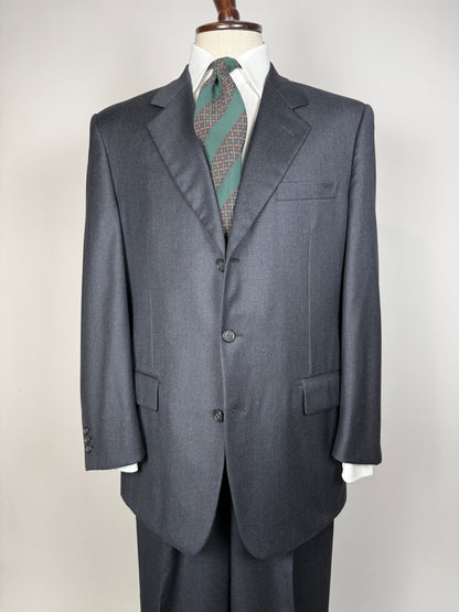 Completo Corneliani anni ‘90 flanella antracite - tg. 50/52