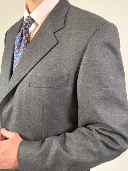 Giacca Caruso grisaglia cardata tessuto Loro Piana Zelander - tg. 54