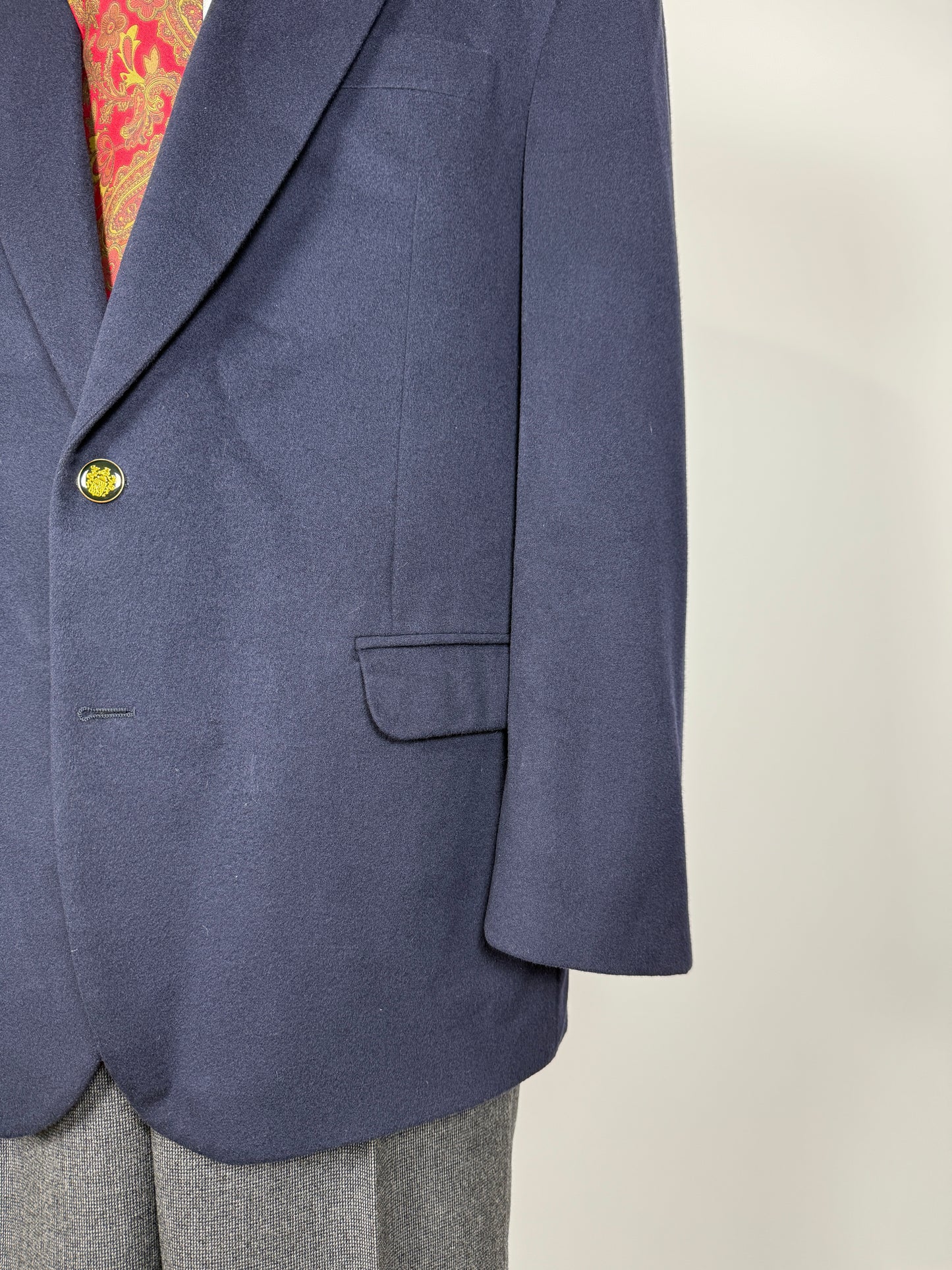 Blazer navy anni ‘80 in panno di lana - tg. 56
