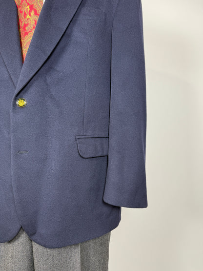 Blazer navy anni ‘80 in panno di lana - tg. 56
