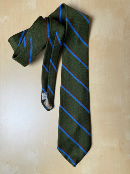 Cravatta righe in lana e cotone