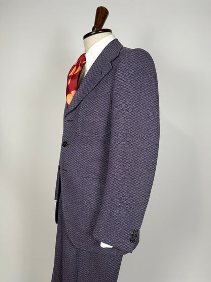 Completo anni ‘70 viola optical - tg. 44