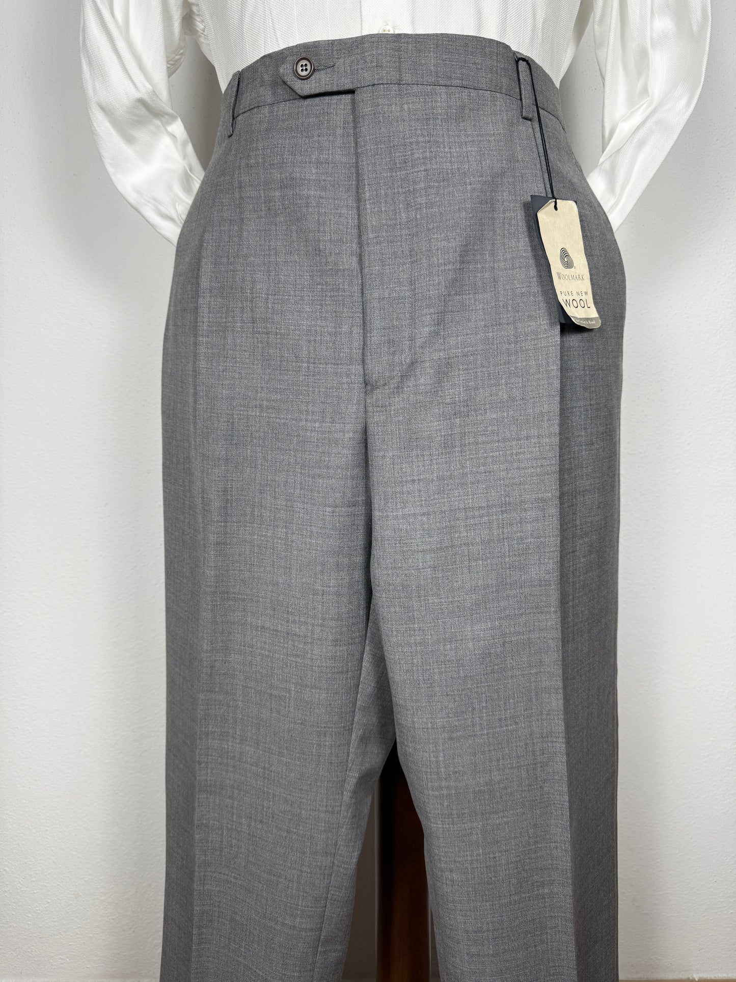 Pantalone anni ‘90 fresco lana grigio chiaro (NOS) - tg. 54/56